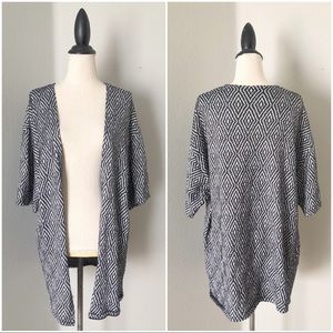 H&M Divided Print Kimono Knit Open Cardigan